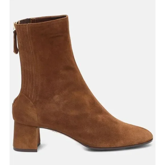 AQUAZZURA Saint Honoré 50 suede ankle boots Size EU41/US11 $950 - Picture 2 of 12